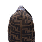 Shoulder Bag Chef Flap Hobo Dark Brown Zucca Canvas