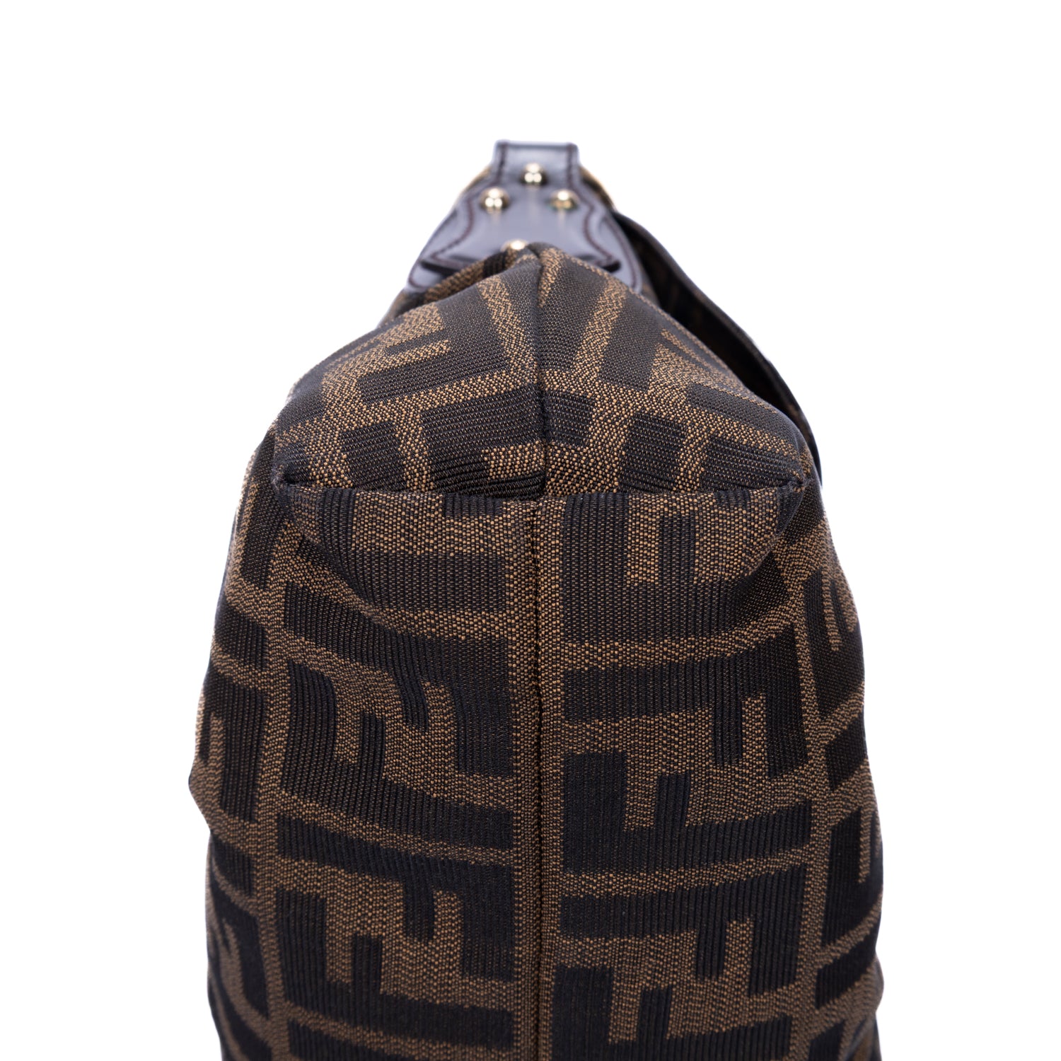Shoulder Bag Chef Flap Hobo Dark Brown Zucca Canvas