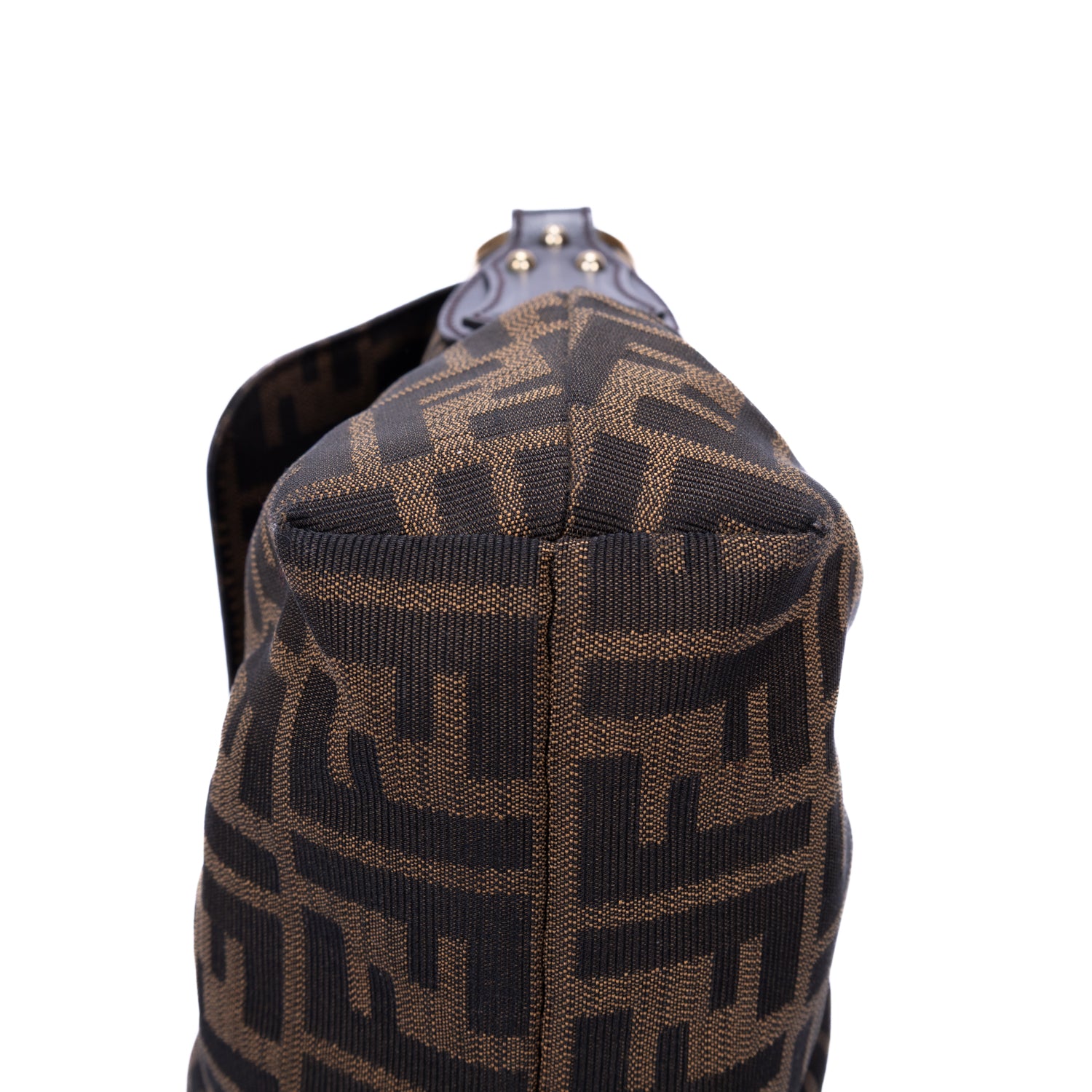 Shoulder Bag Chef Flap Hobo Dark Brown Zucca Canvas