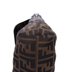 Shoulder Bag Chef Flap Hobo Dark Brown Zucca Canvas