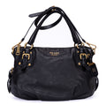 Shoulder Bag Satchel 2-Way Bag Black Calfskin leather
