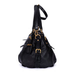 Shoulder Bag Satchel 2-Way Bag Black Calfskin leather