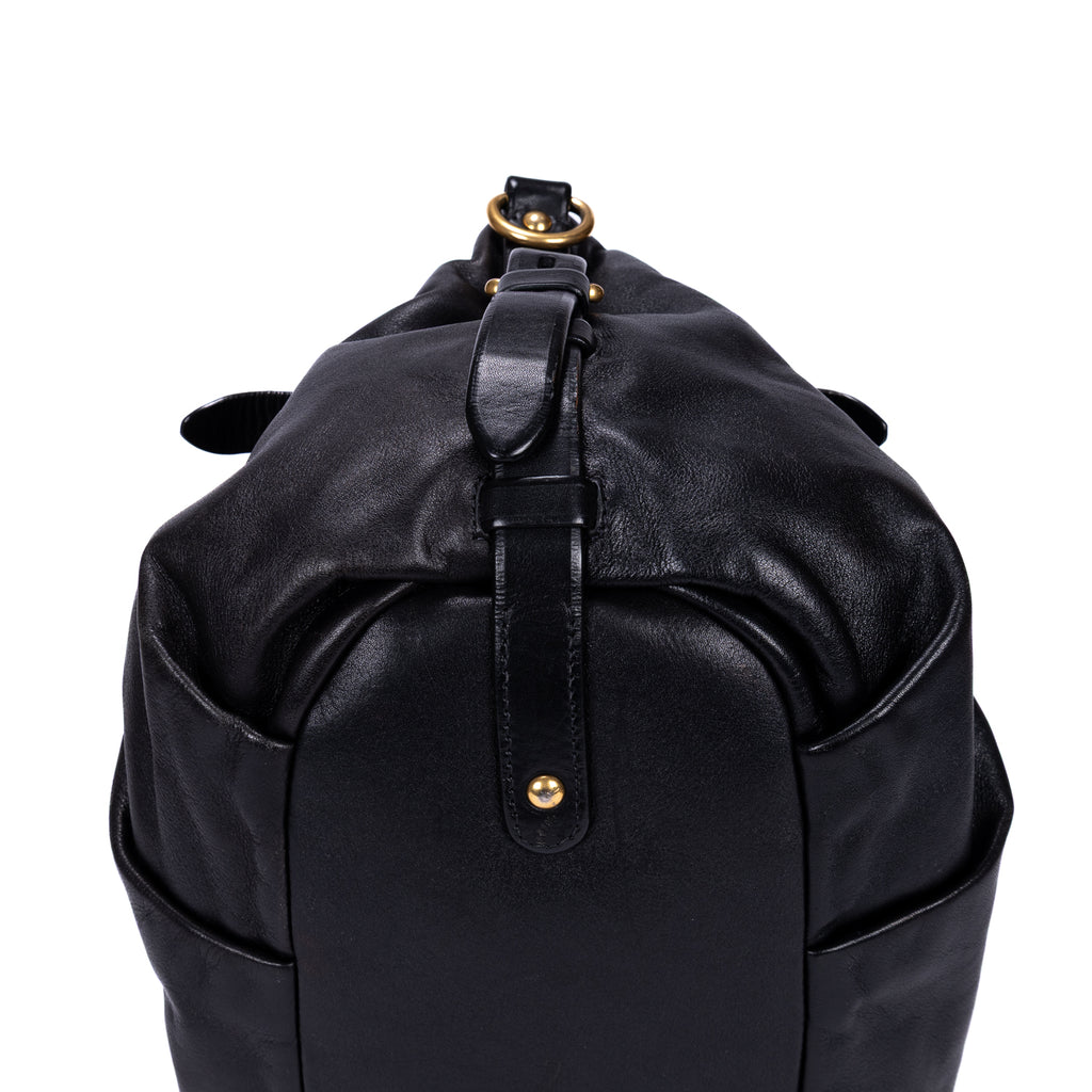 Shoulder Bag Satchel 2-Way Bag Black Calfskin leather