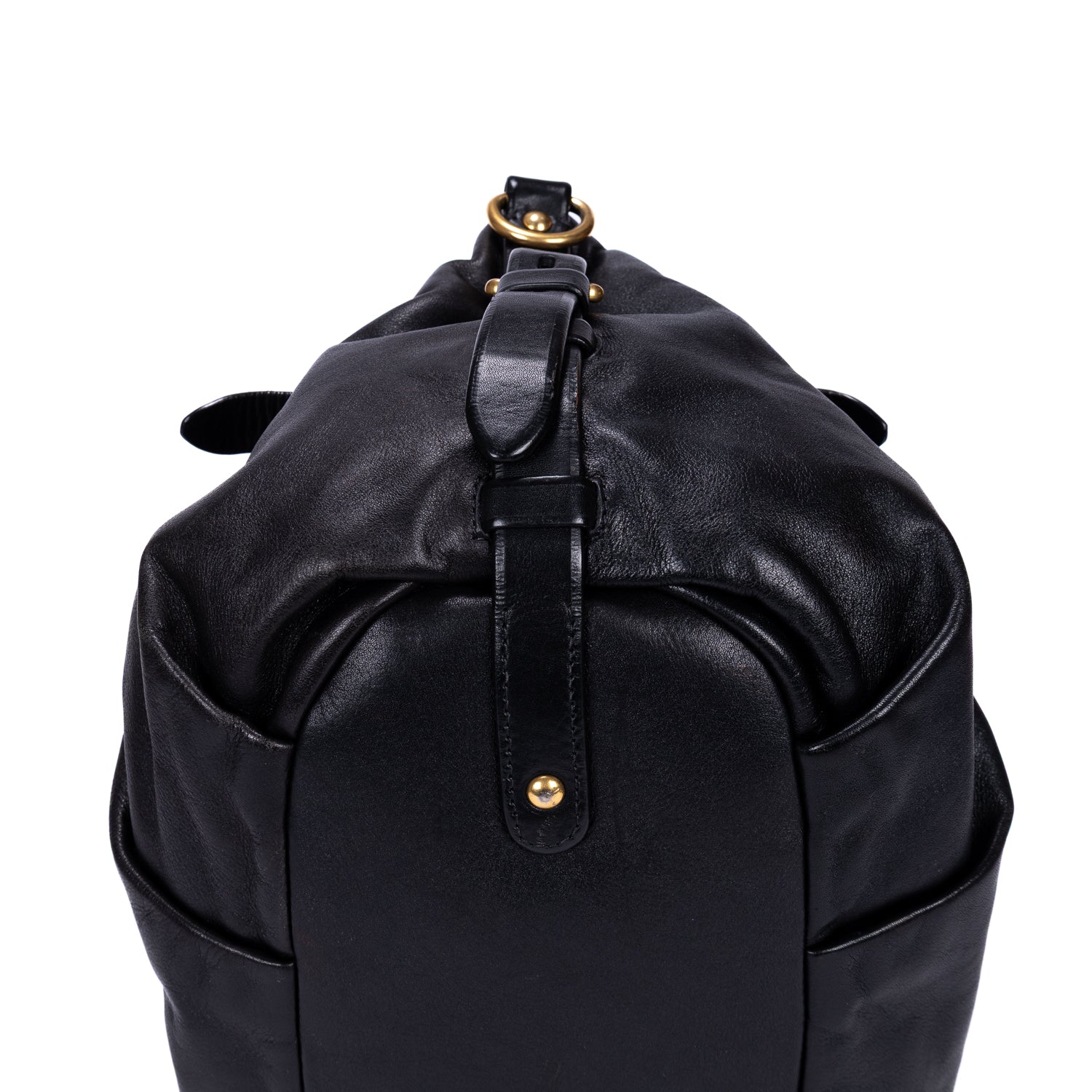 Shoulder Bag Satchel 2-Way Bag Black Calfskin leather