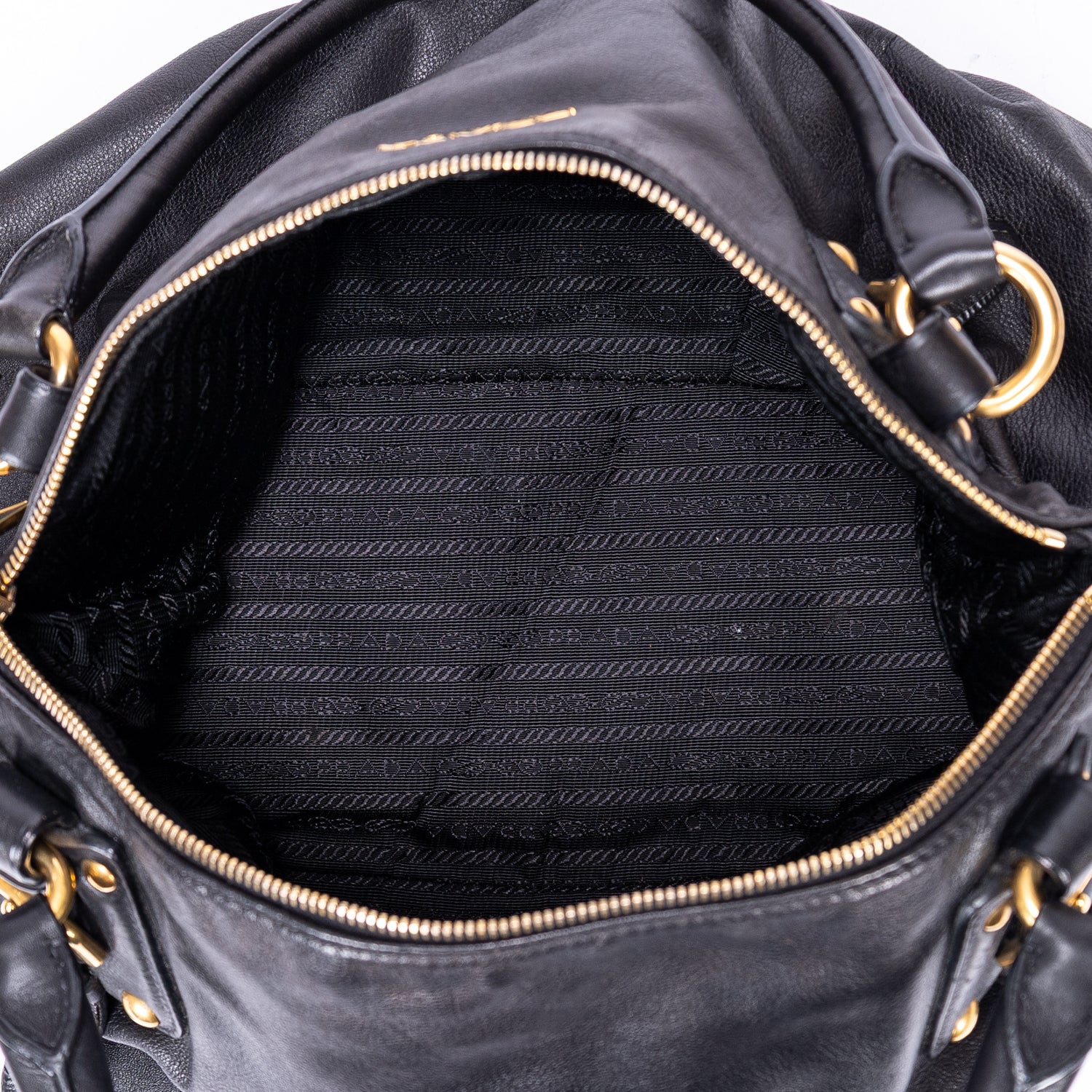 Shoulder Bag Satchel 2-Way Bag Black Calfskin leather