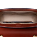 Sac à bandoulière Mini C Crossbody en cuir de veau marron