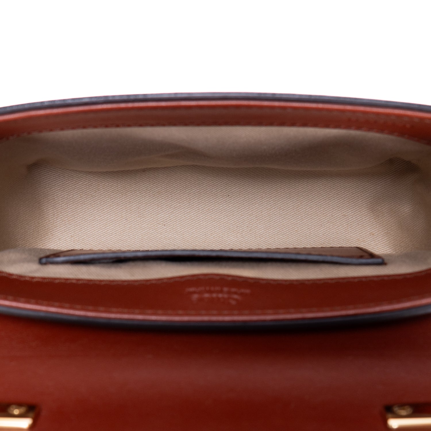 Sac à bandoulière Mini C Crossbody en cuir de veau marron