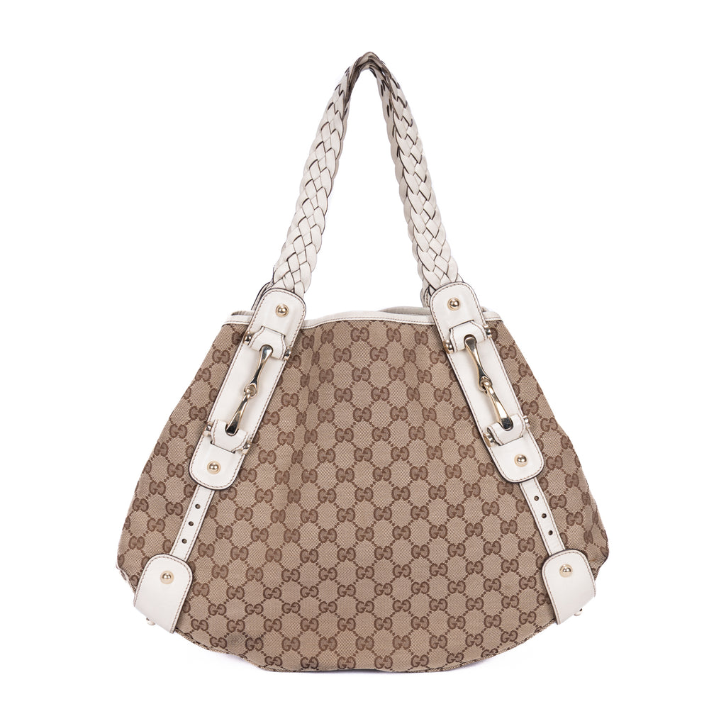 Shoulder Bag Pelham Tote White Monogrammed Canvas