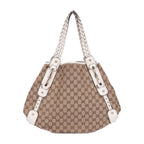 Shoulder Bag Pelham Tote White Monogrammed Canvas