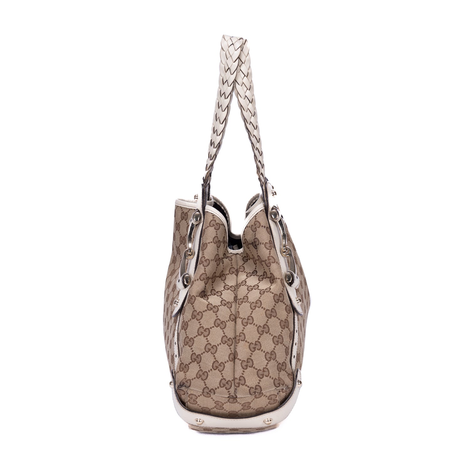 Shoulder Bag Pelham Tote White Monogrammed Canvas