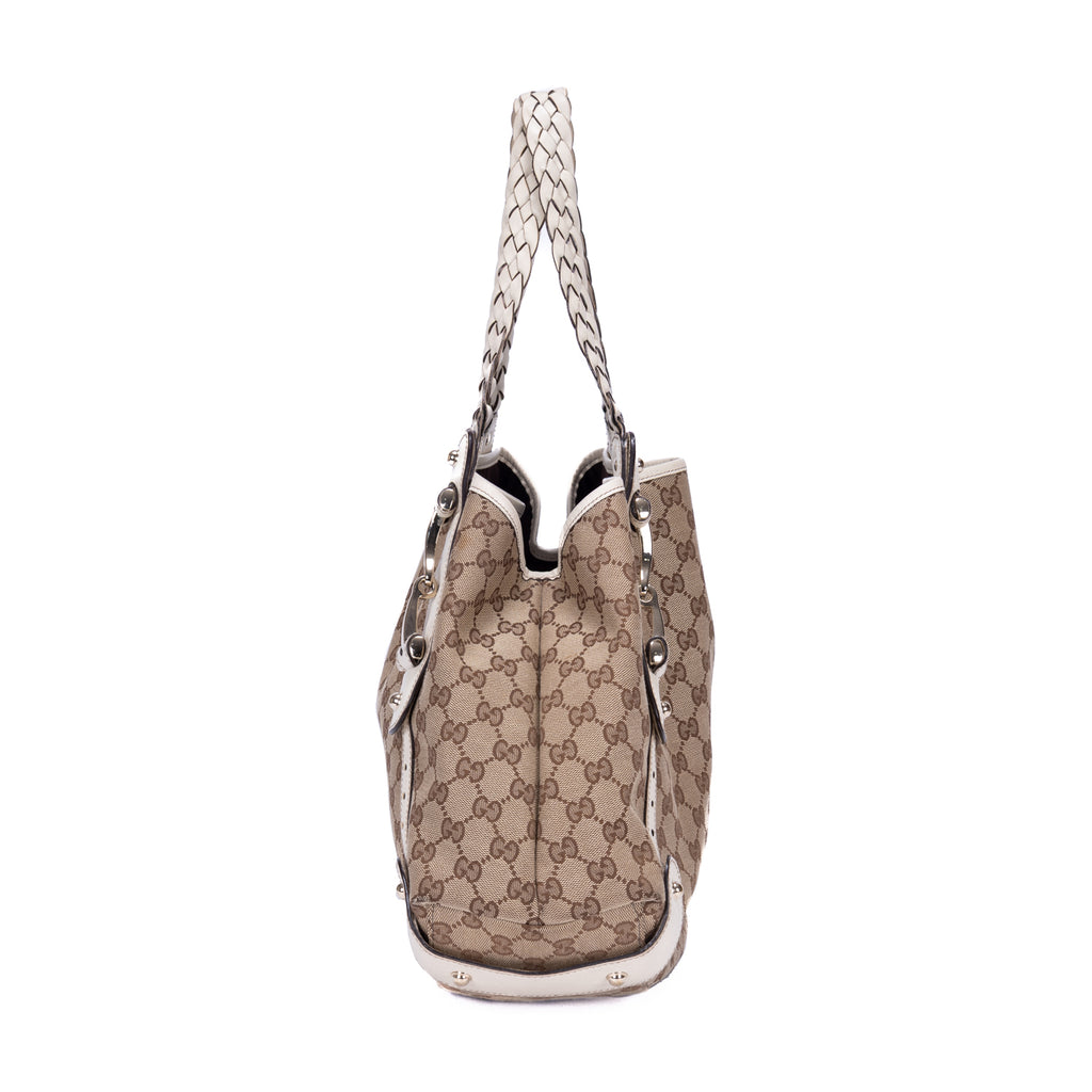 Shoulder Bag Pelham Tote White Monogrammed Canvas