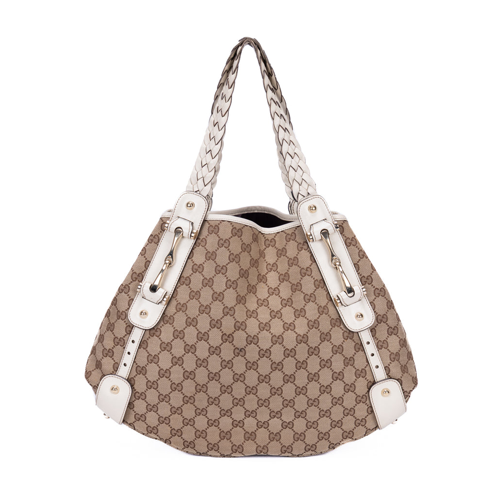Shoulder Bag Pelham Tote White Monogrammed Canvas
