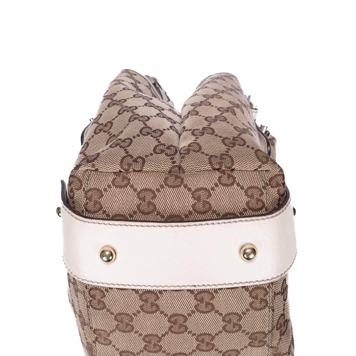 Bolso de Hombro Pelham Tote Lona Monogramada Blanca