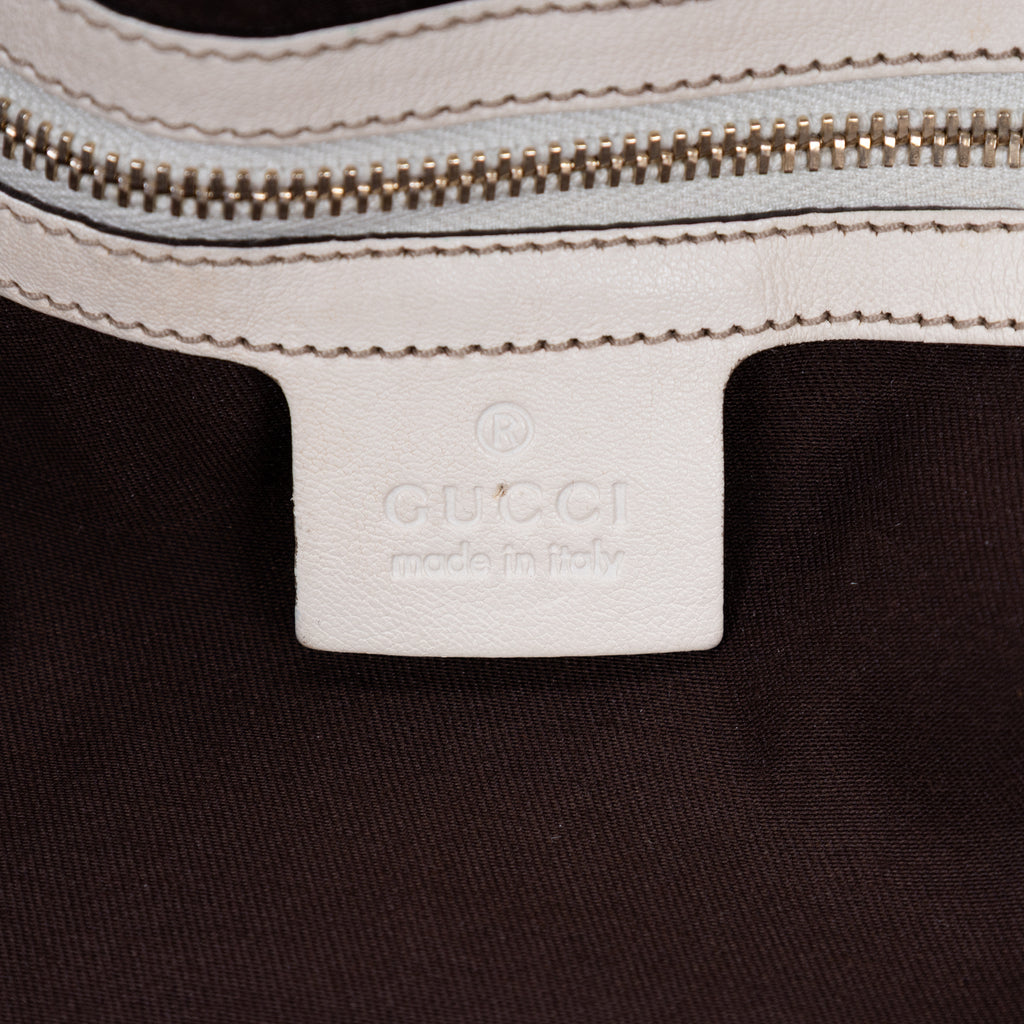 Bolso de Hombro Pelham Tote Lona Monogramada Blanca