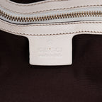 Bolso de Hombro Pelham Tote Lona Monogramada Blanca
