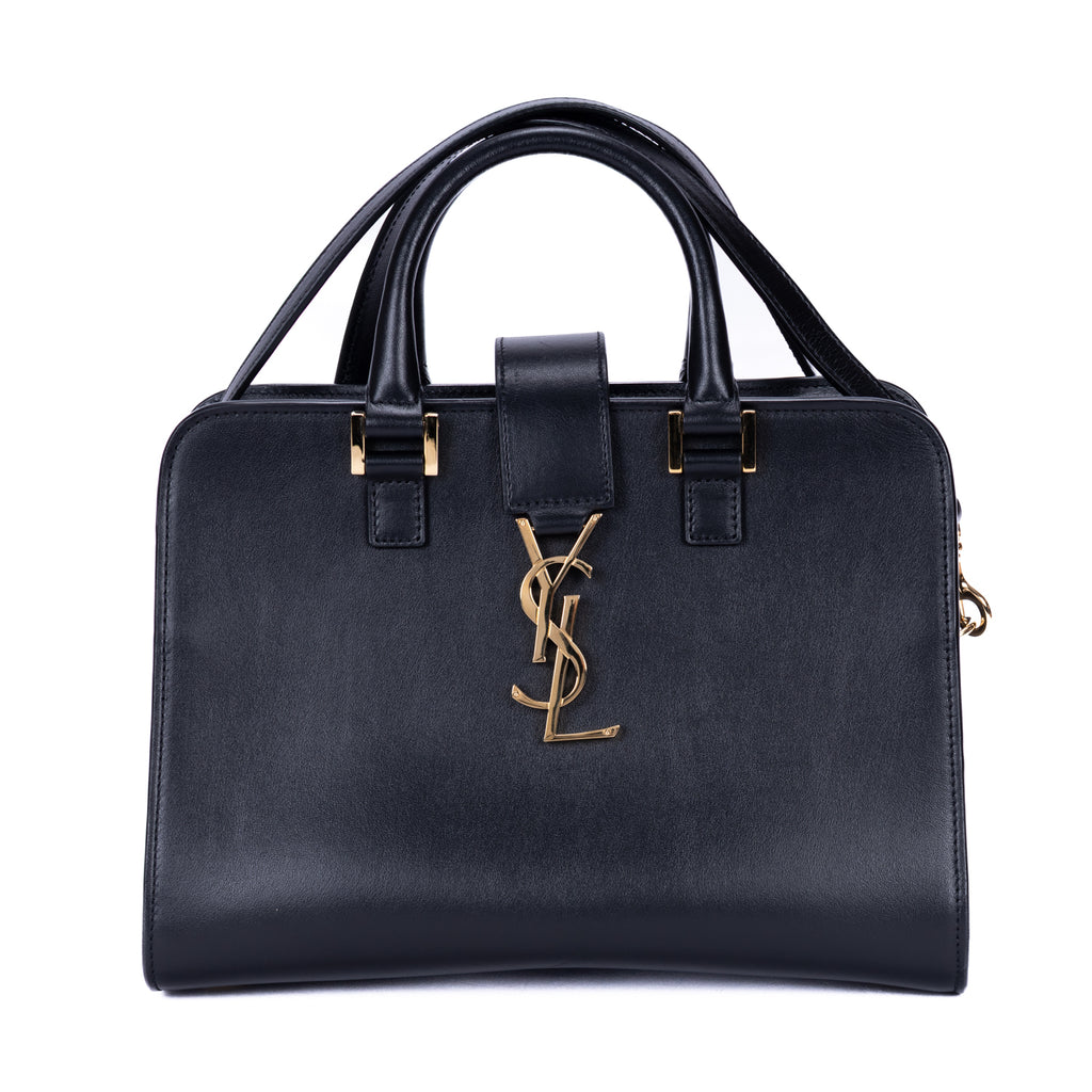 Shoulder Bag Baby Cabas Black Smooth Calfskin Leather