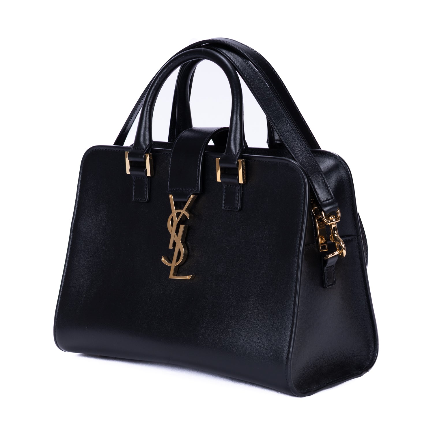 Shoulder Bag Baby Cabas Black Smooth Calfskin Leather