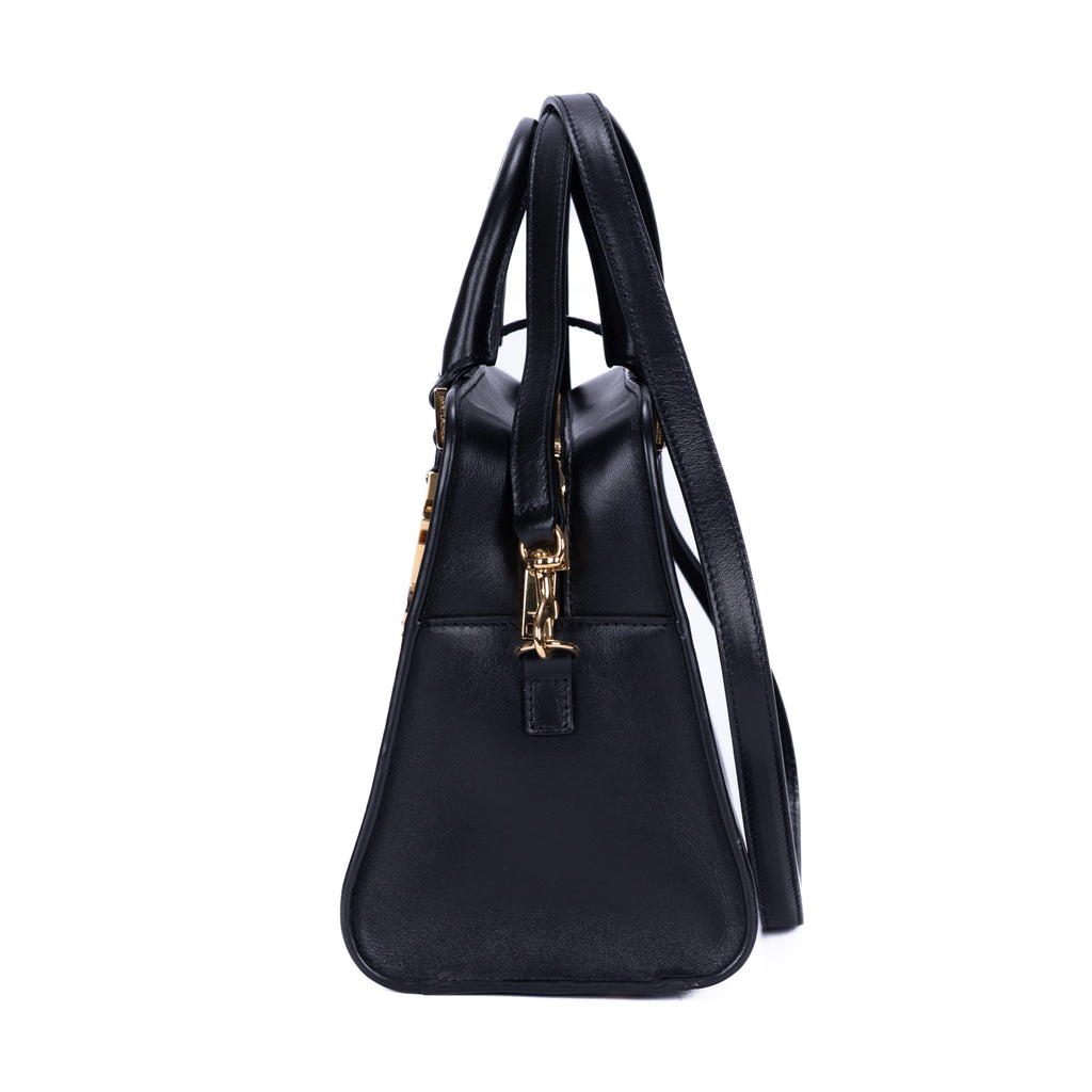 Shoulder Bag Baby Cabas Black Smooth Calfskin Leather