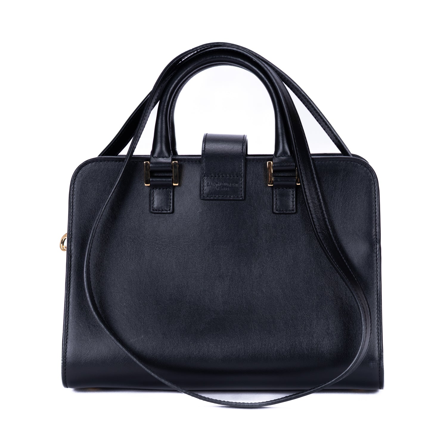 Shoulder Bag Baby Cabas Black Smooth Calfskin Leather