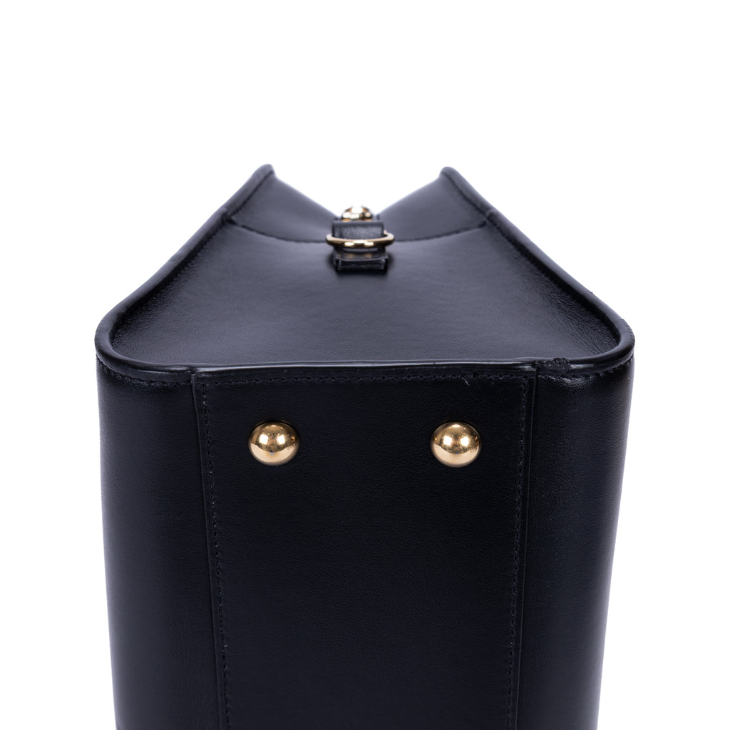Shoulder Bag Baby Cabas Black Smooth Calfskin Leather