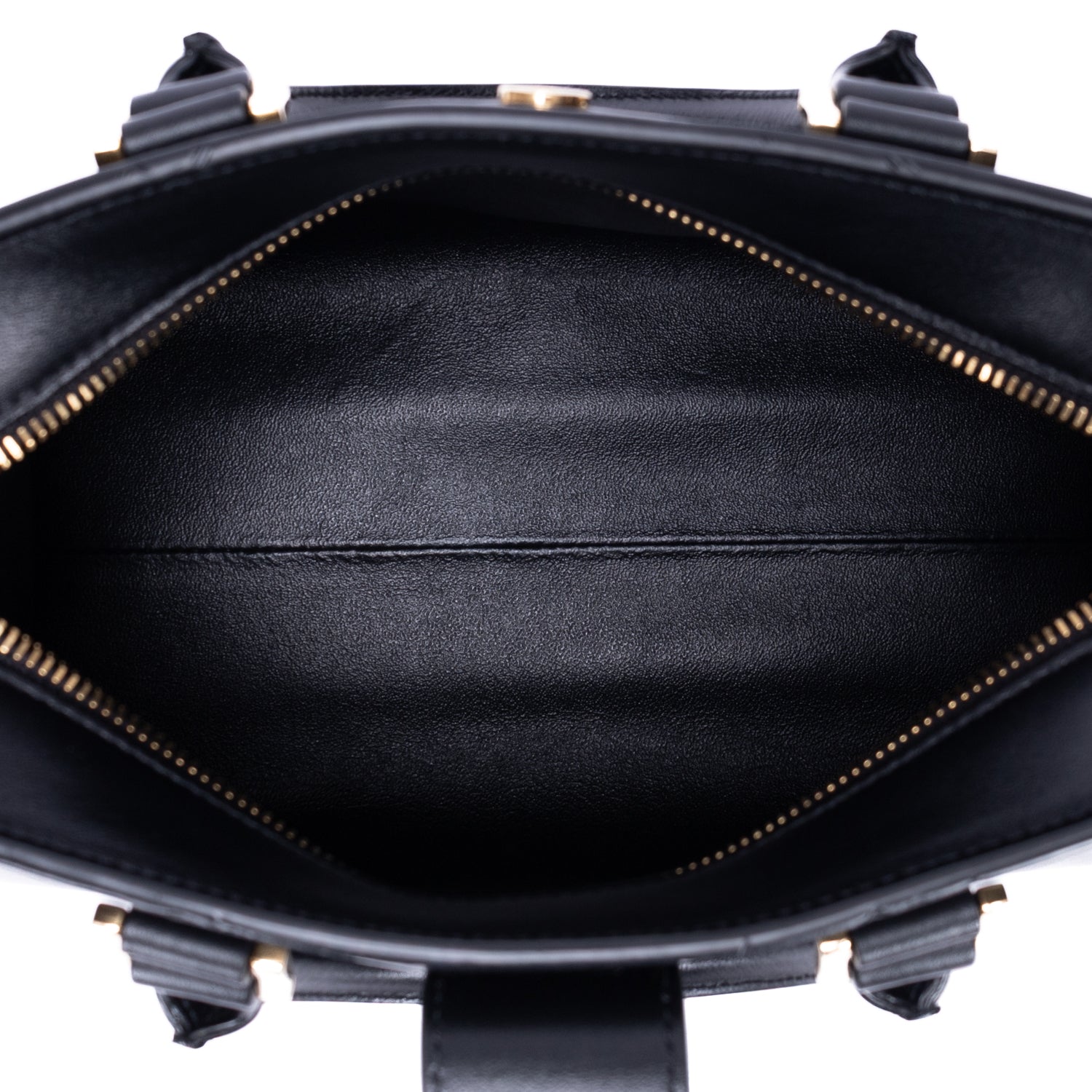 Shoulder Bag Baby Cabas Black Smooth Calfskin Leather