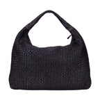 Handbag Large Veneta Hobo Net Large Dark Brown Intrecciato Leather