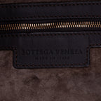 Handbag Large Veneta Hobo Net Large Dark Brown Intrecciato Leather