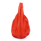 Handbag Large Hobo Bag Large Red Intrecciato Leather