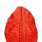 Handbag Large Hobo Bag Large Red Intrecciato Leather