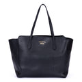 Shoulder Bag Medium Swing Shopper Tote Medium Black Grained Calfskin Leather