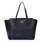 Shoulder Bag Medium Swing Shopper Tote Medium Black Grained Calfskin Leather