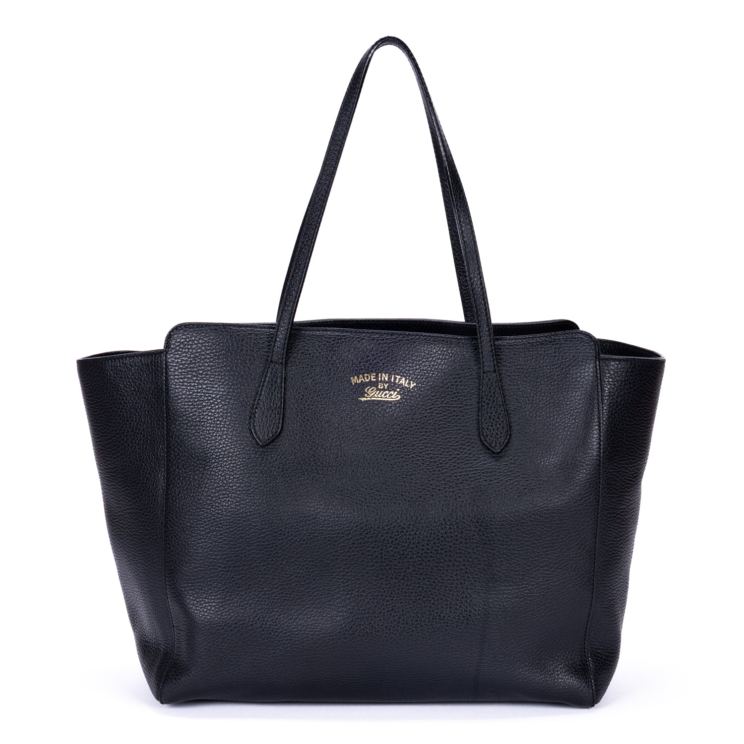 Shoulder Bag Medium Swing Shopper Tote Medium Black Grained Calfskin Leather