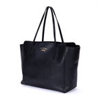 Shoulder Bag Medium Swing Shopper Tote Medium Black Grained Calfskin Leather