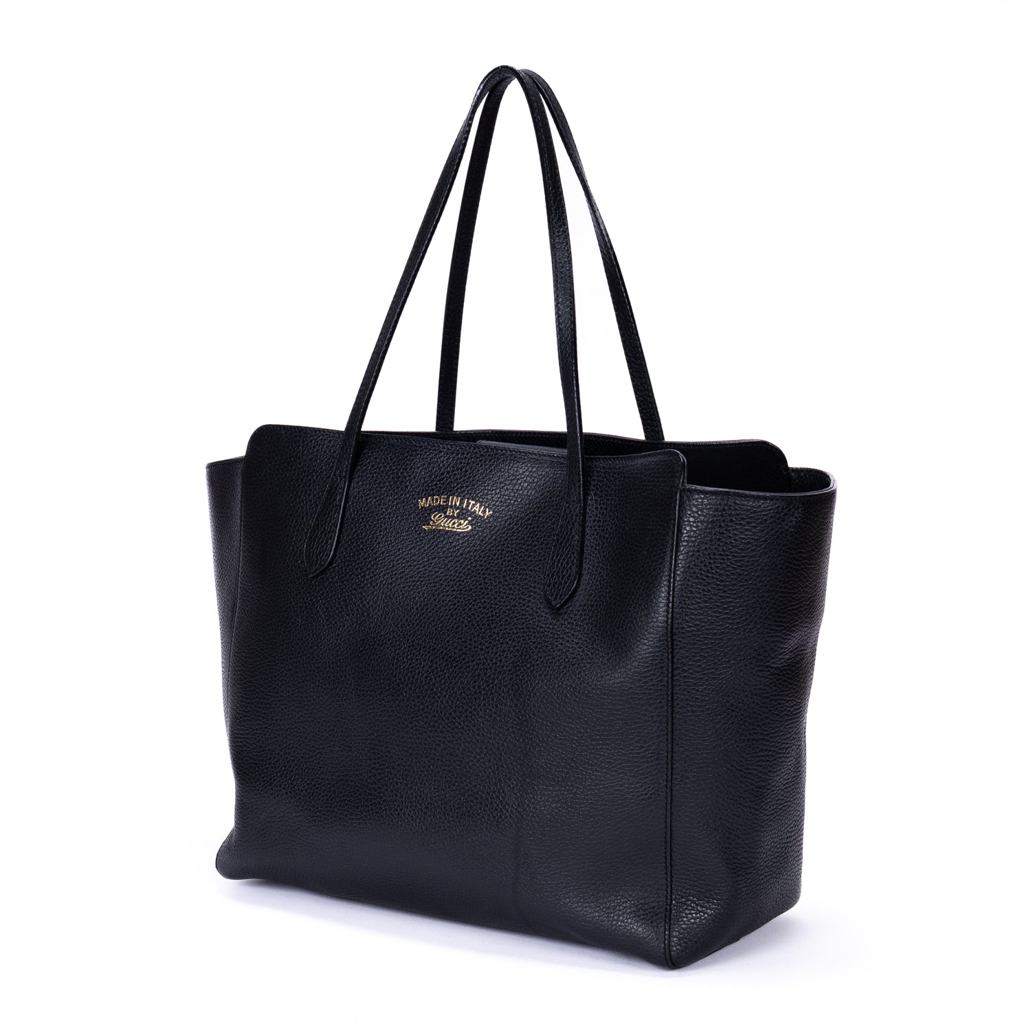 Shoulder Bag Medium Swing Shopper Tote Medium Black Grained Calfskin Leather