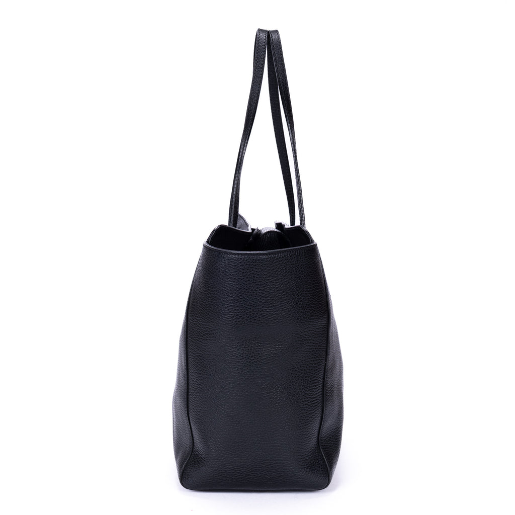 Shoulder Bag Medium Swing Shopper Tote Medium Black Grained Calfskin Leather