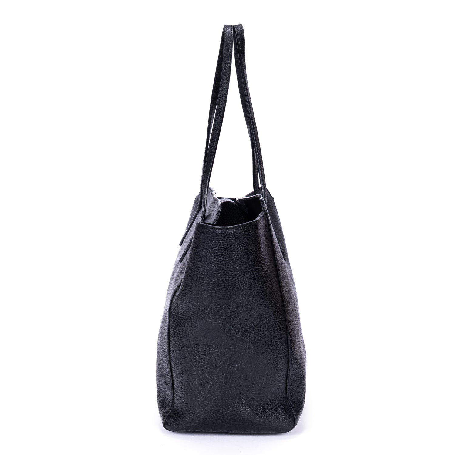 Shoulder Bag Medium Swing Shopper Tote Medium Black Grained Calfskin Leather