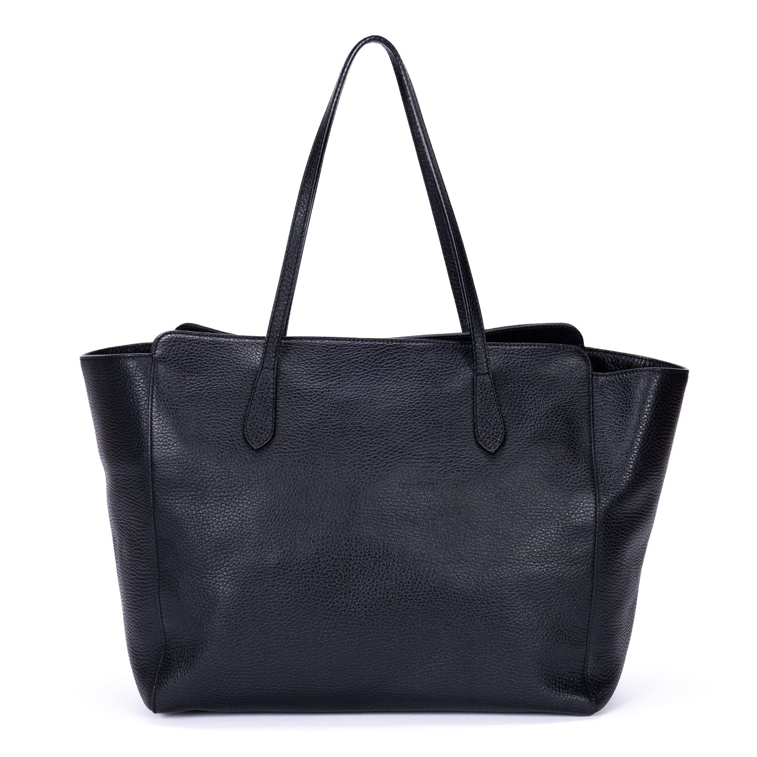 Shoulder Bag Medium Swing Shopper Tote Medium Black Grained Calfskin Leather