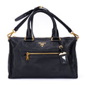 Bolso de mano Motor Tote de cuero Vitello Daino negro