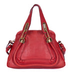 Shoulder Bag Small Paraty Small Red Grained Calfskin Leather