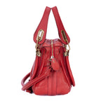 Shoulder Bag Small Paraty Small Red Grained Calfskin Leather