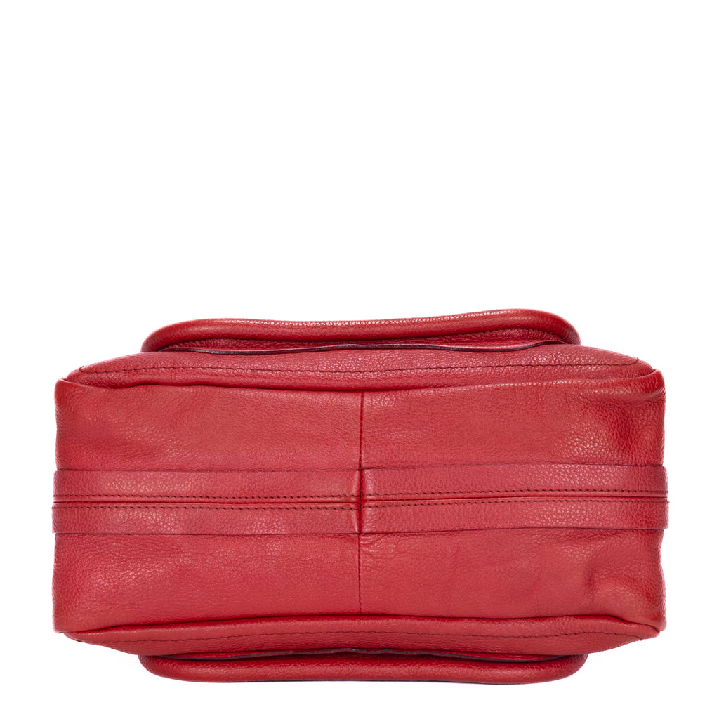 Shoulder Bag Small Paraty Small Red Grained Calfskin Leather