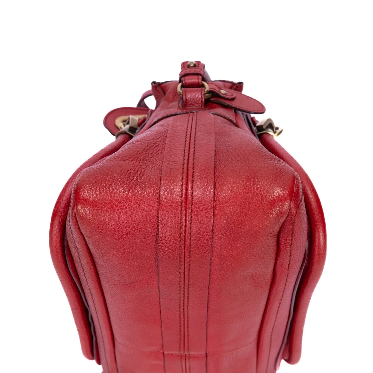 Sac porté épaule Paraty petit modèle en cuir de veau grainé rouge