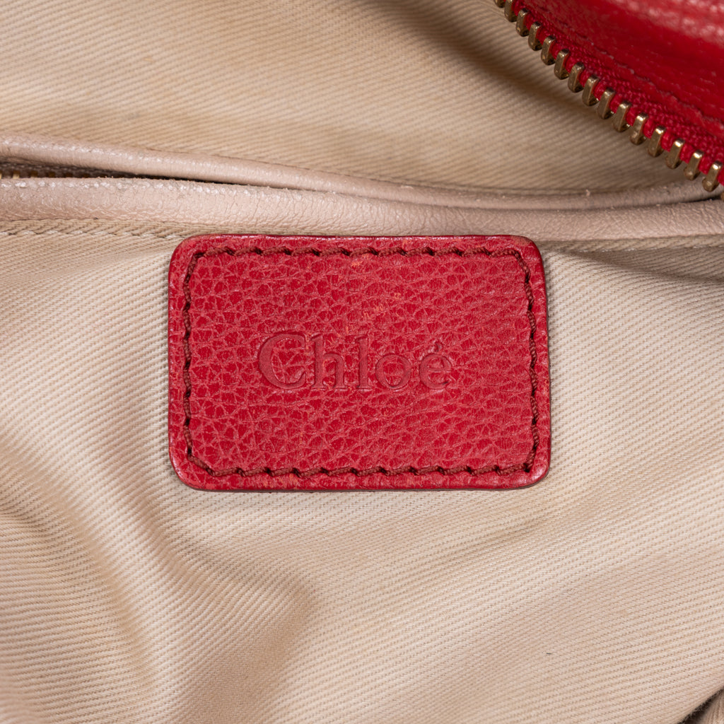 Shoulder Bag Small Paraty Small Red Grained Calfskin Leather