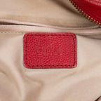 Sac porté épaule Paraty petit modèle en cuir de veau grainé rouge