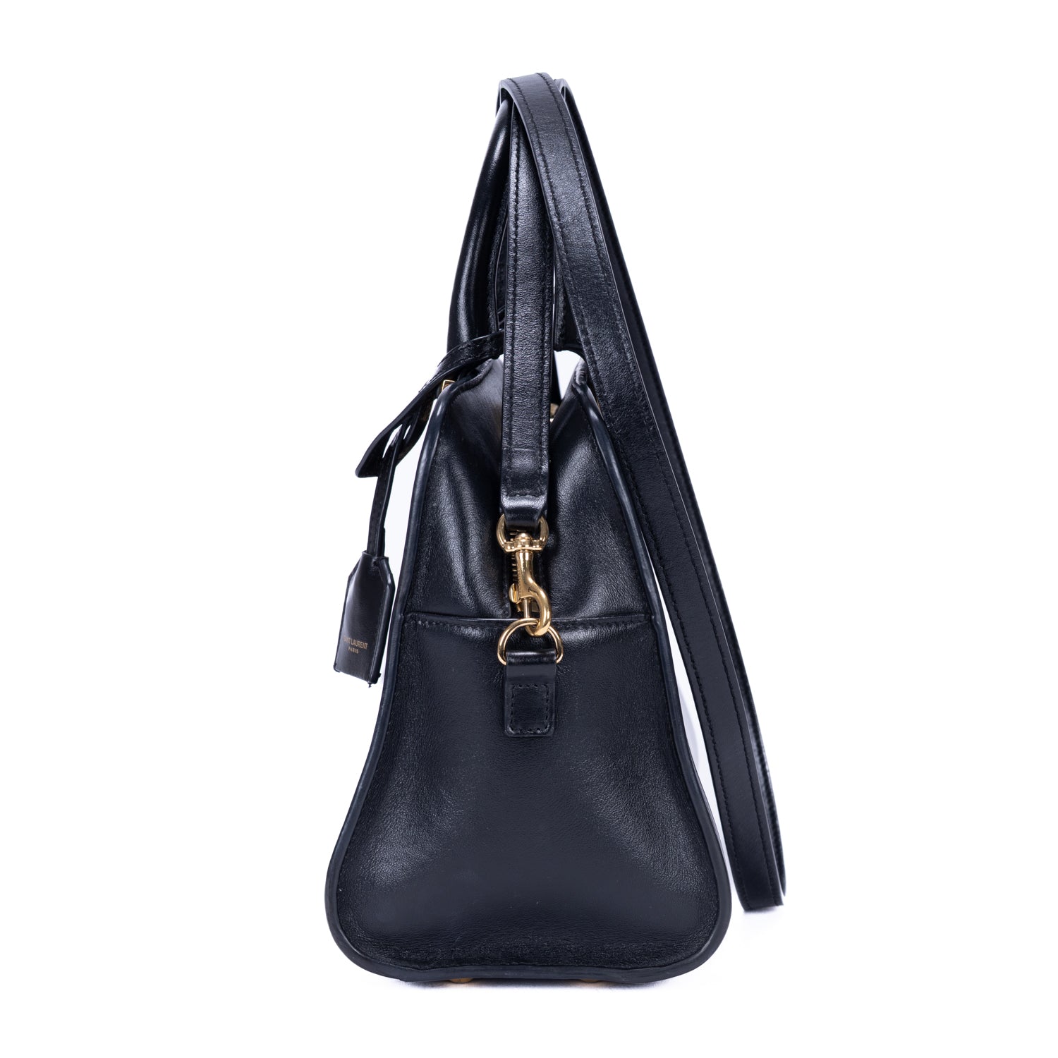 Shoulder Bag Baby Cabas Black Smooth Calfskin Leather