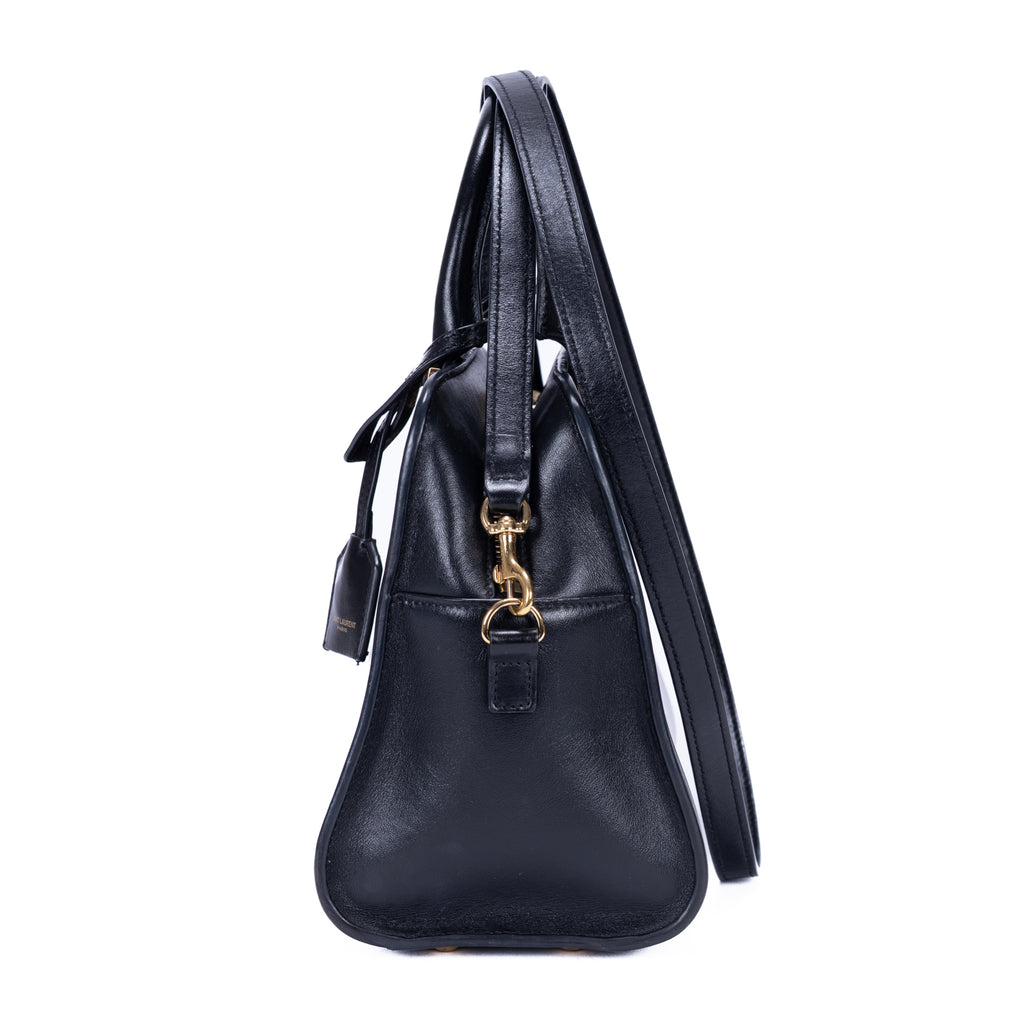 Shoulder Bag Baby Cabas Black Smooth Calfskin Leather