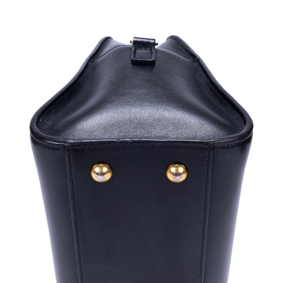 Shoulder Bag Baby Cabas Black Smooth Calfskin Leather