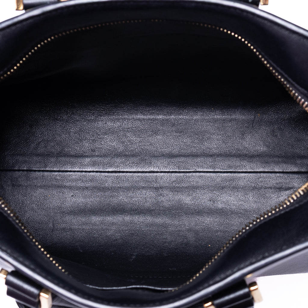 Shoulder Bag Baby Cabas Black Smooth Calfskin Leather