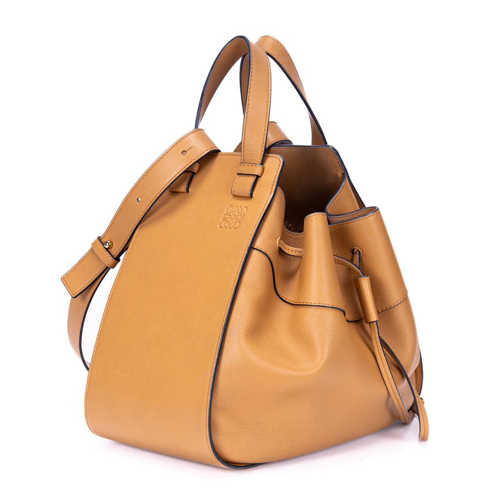 Shoulder Bag Small Hammock Small Light Brown Smooth Calfskin Leather