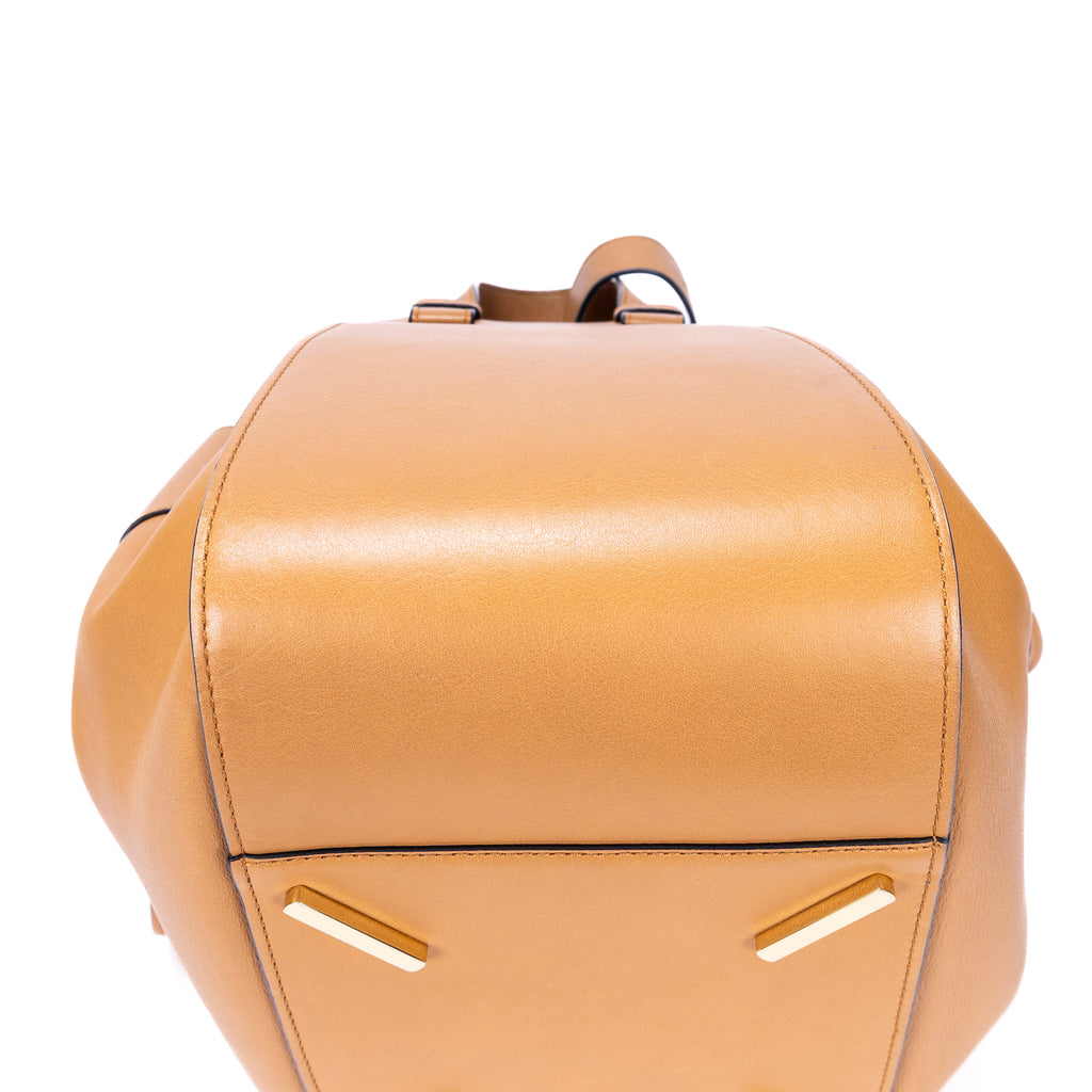 Shoulder Bag Small Hammock Small Light Brown Smooth Calfskin Leather